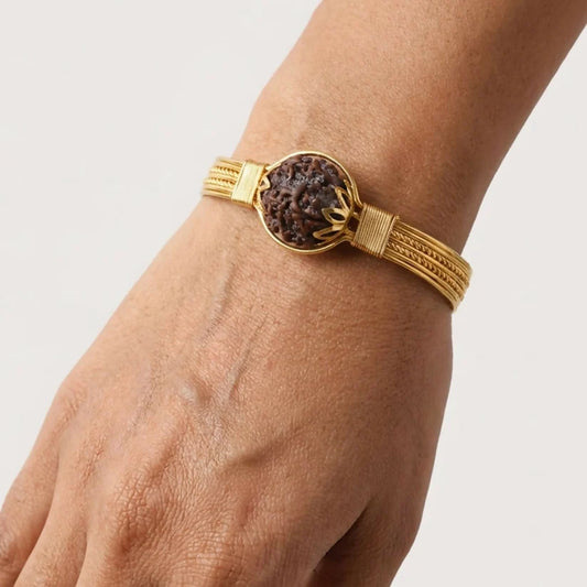 Rudraksha Bracelet – Gold Plated Spiritual Bracelet for Men