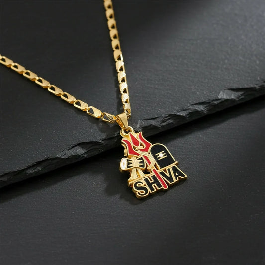 Modi's Gold Plated Shiva Pendant with Rudraksha Bracelet Combo – Spiritual Protector