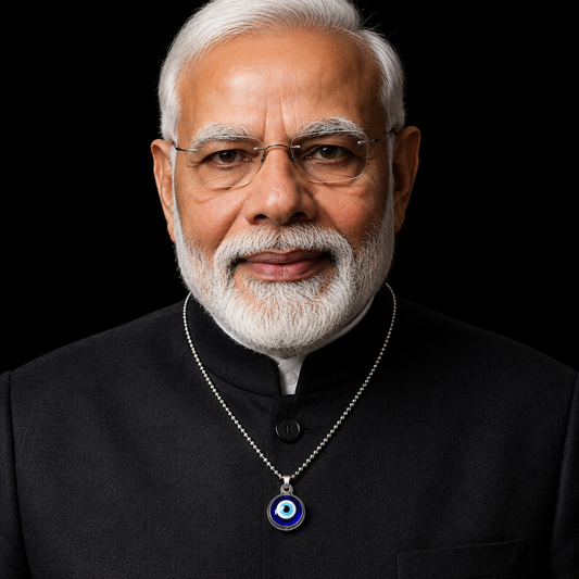 PM Modi Evil Eye Pendant Necklace- Unisex Turkish Protection Charm