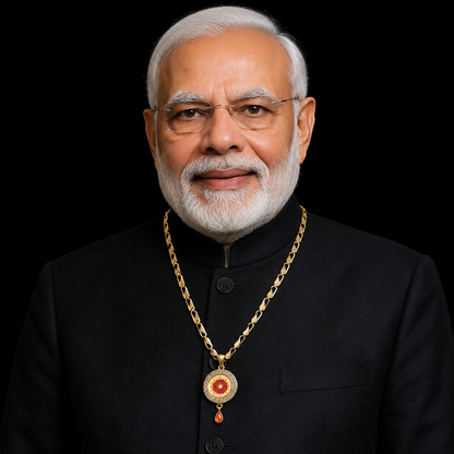 Modi's Royal Gold Pendant Necklace – Traditional Vibrant Enamel Design