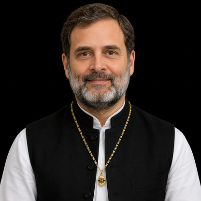 Rahul Gandhi's Gold Finish Shiv Tilak Pendant Chain – Elegant Spiritual Protector