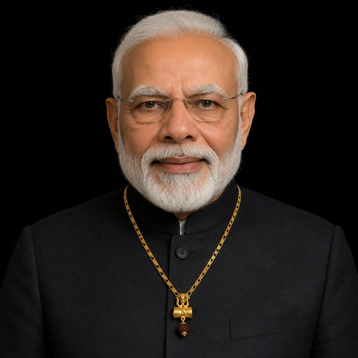 Modi's Gold Plated Rudraksha Damru Pendant Chain – Sacred Spiritual