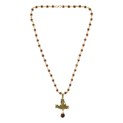 Rahul Gandhi's Gold Plated Mahakal Pendant with Rudraksha Necklace – Spiritual Strength