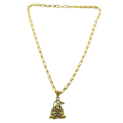 Modi's Yellow Gold Plated Lord Hanuman Pendant Necklace – Symbol of Strength & Devotion